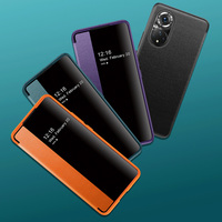 Honor 50 Honor50 etui skórzane okno widok odwróć pokrywa dla Honor 50 Pro SE 60 książka portfel odporny na wstrząsy zderzak dla Huawei Nova 9 SE 5